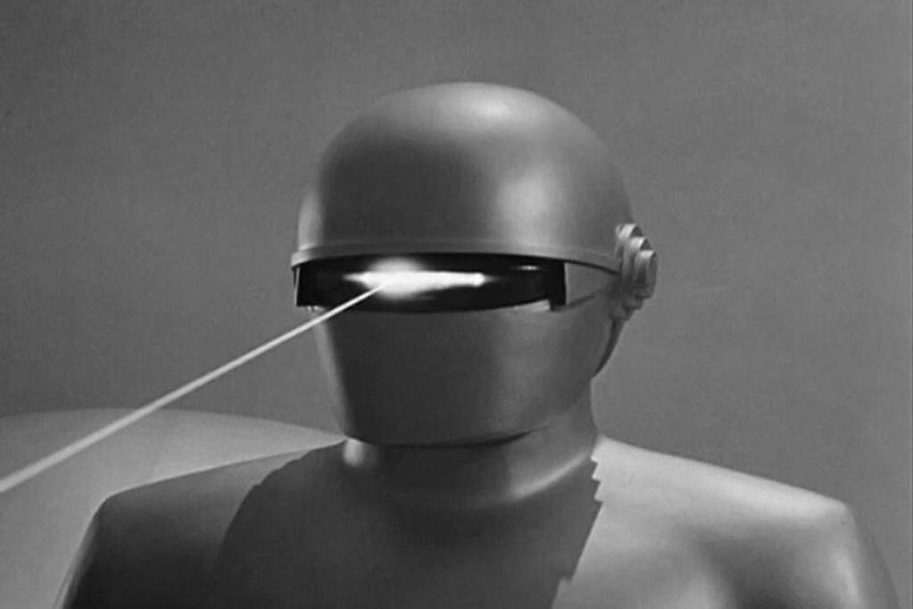 Gort demonstrates his talents to the earthling masses in 'The Day the Earth Stood Still.'
