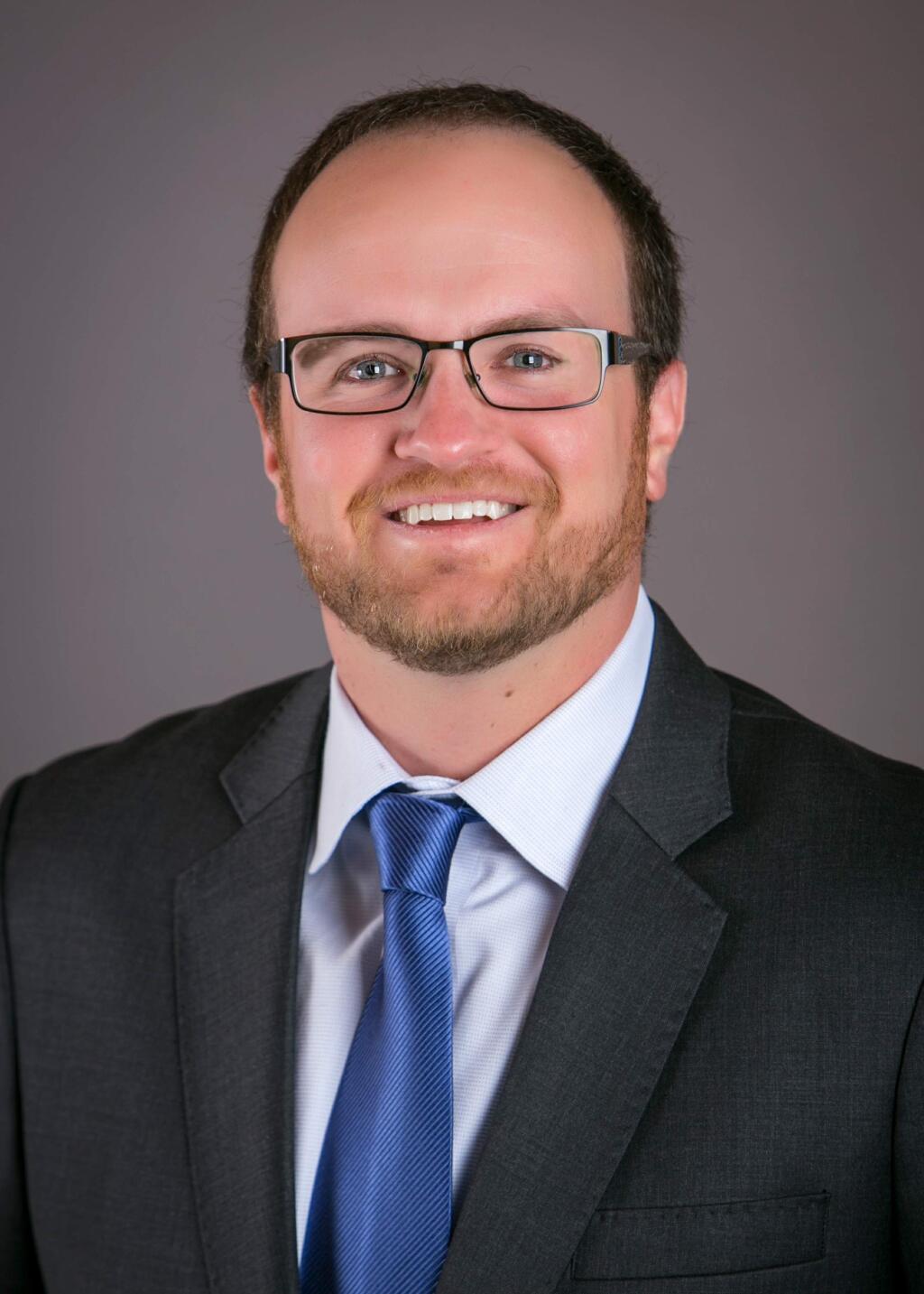 Matthew Hunstock, 38, financial adviser for Ameriprise Financial Services Inc. in Santa Rosa, is one of North Bay Business Journal's Forty Under 40 notable young professionals for 2019. (BELLA PHOTOGRAPHY & DESIGN)