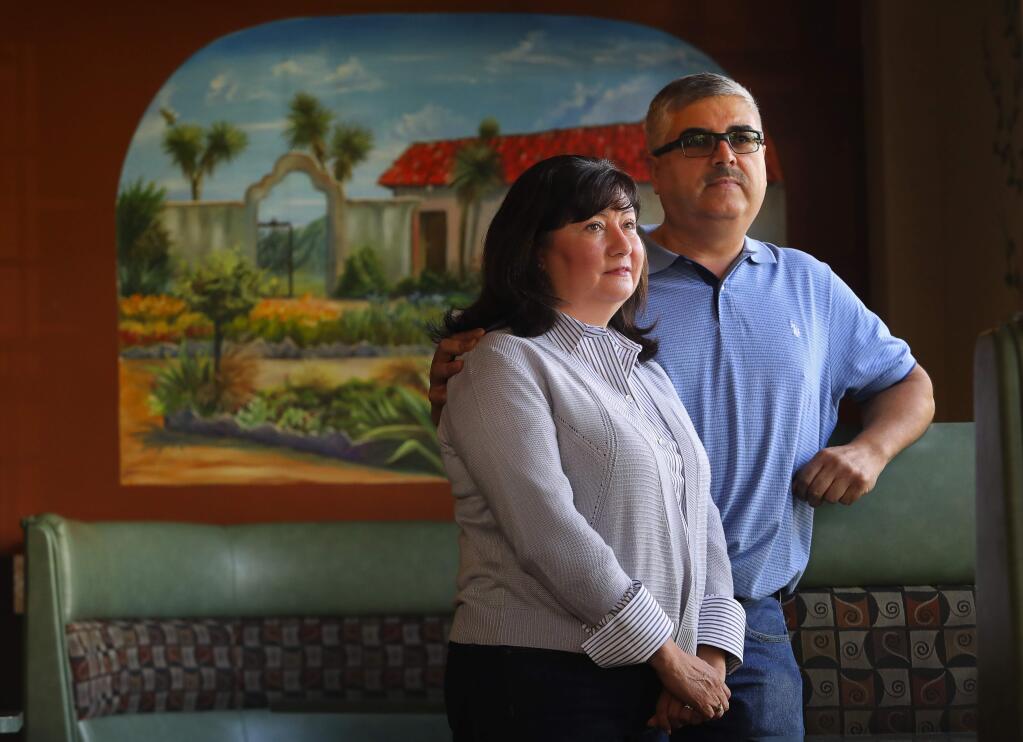 Lupe's Diner owners Guadalupe and Carlos Licea lost their home in the Coffey Park neighborhood, in Santa Rosa, in the Tubbs fire. They plan on moving into their rebuilt home next month.(Christopher Chung/ The Press Democrat)