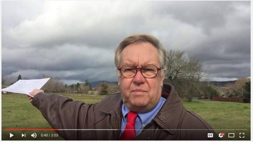Bill Boerum, secretary of the Sonoma Valley Health Care District, took to YouTube to voice his concerns over a 'rush to sell' almost three acres of Sonoma real estate.