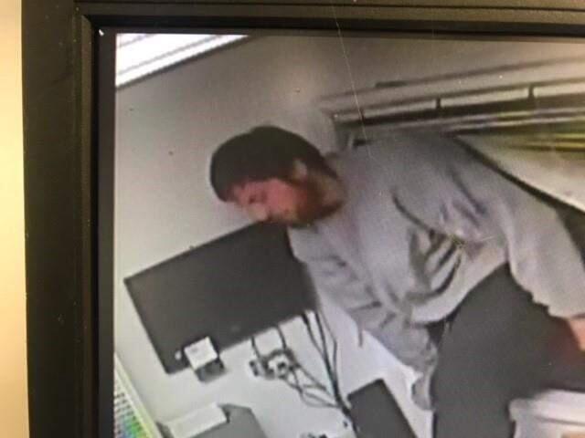 Surveillance footage shows a suspected burglar in Guerneville on Friday, July 6, 2018. (SONOMA COUNTY SHERIFF'S OFFICE)