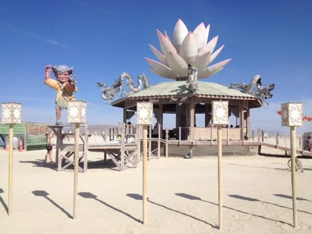 Scenes at Burning Man 2015. Detail and overall of Mazu Goddess of the Empty Sea, by the Burning Man Department of Public Art and New Xishi City, Taiwan. (Chris Smith / PD)