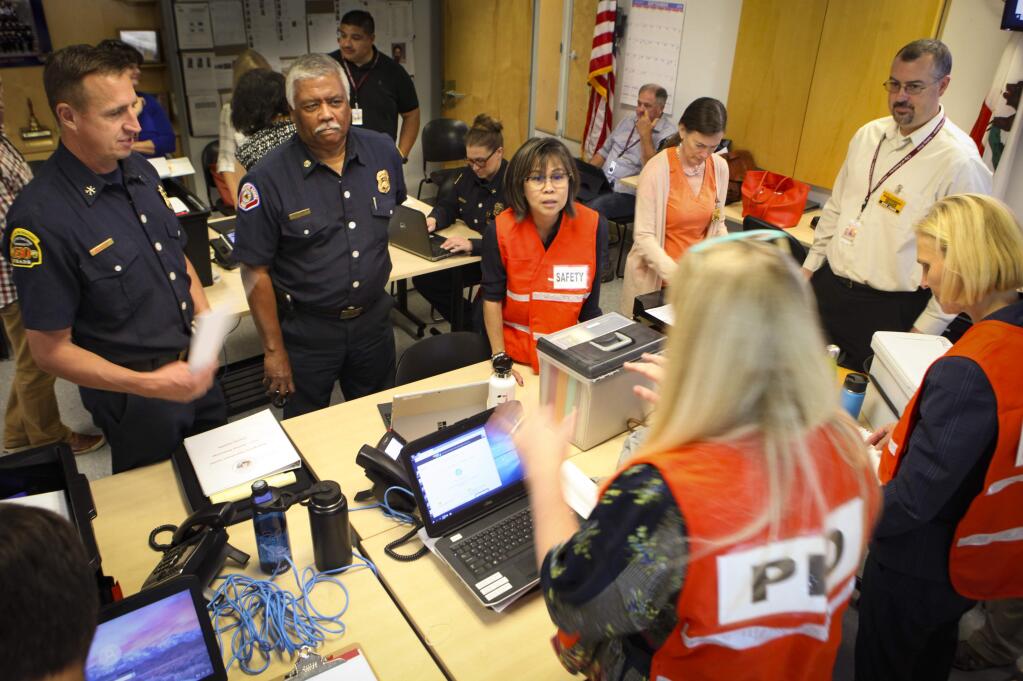City officials, police and fire departments came together for disaster preparedness training.(CRISSY PASCUAL/ARGUS-COURIER STAFF)
