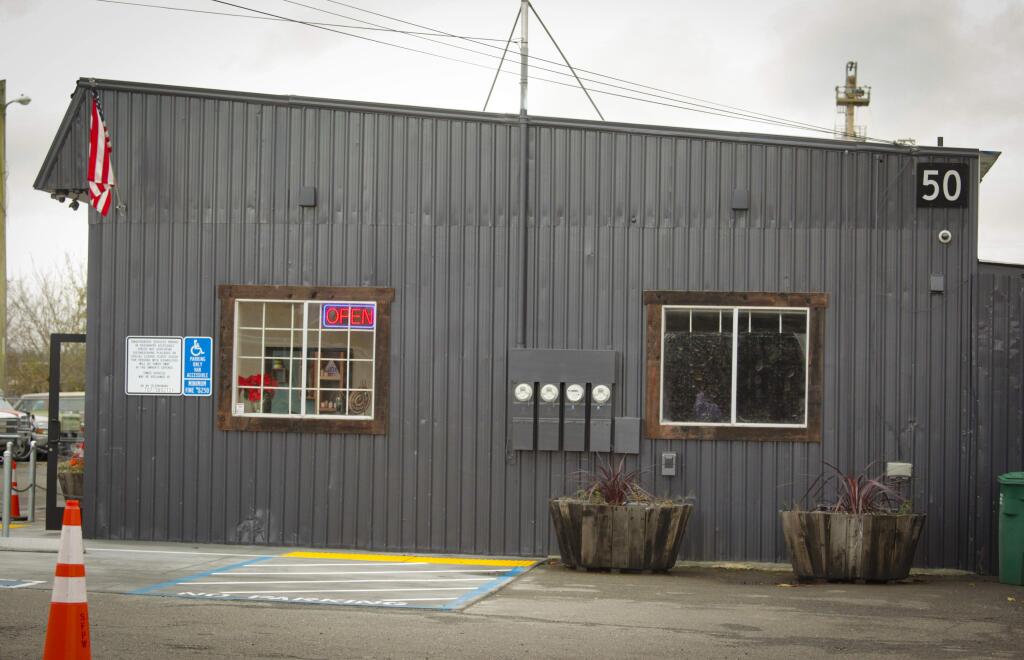Down Under Industries, Petaluma’s first nearby cannabis dispensary, is shown on December 2, 2019. (CRISSY PASCUAL/ARGUS-COURIER STAFF)