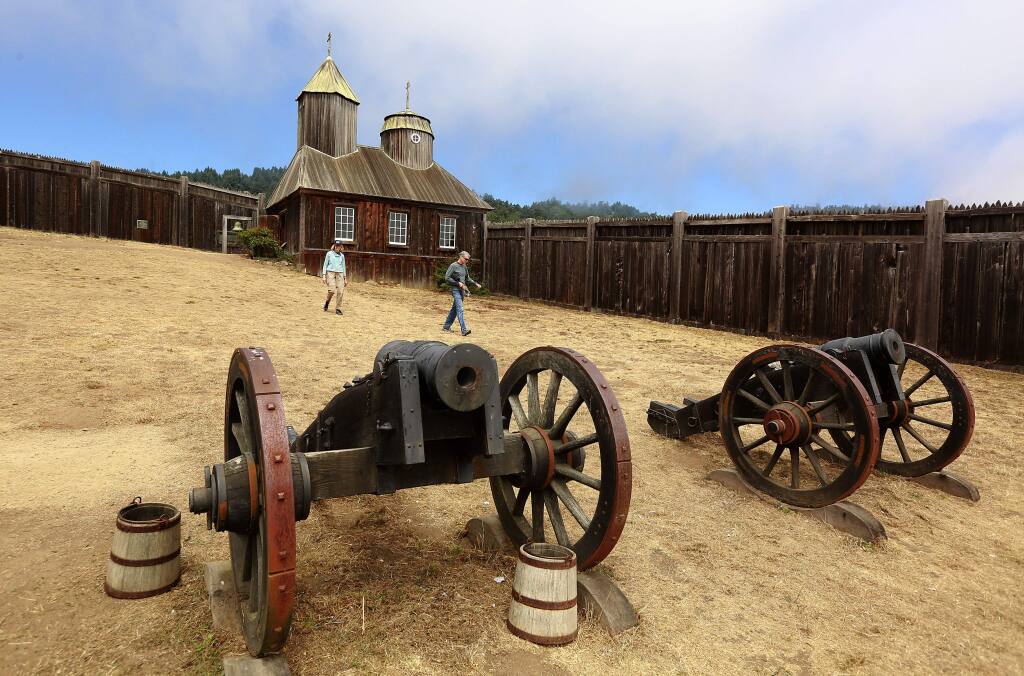 Only one of the original settlement buildings remains at Fort Ross State Historical Park, but many of the structures that once stood there have been reconstructed. (Press Democrat archives)