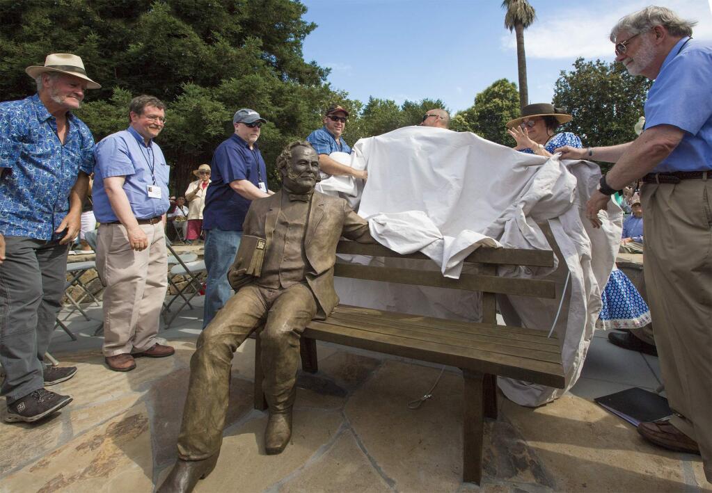 The monument dedication and unveiling of the sculpture of General M.G. Vallejo on the north side of Sonoma Plaza took place on Saturday, June 24. (Photo by Robbi Pengelly/Index-Tribune)