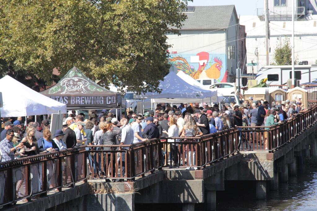 Large crowds at the Petaluma River Craft Beer Festival held on September 28, 2019 in Petaluma, CA. JIM JOHNSON for the ARGUS COURIER