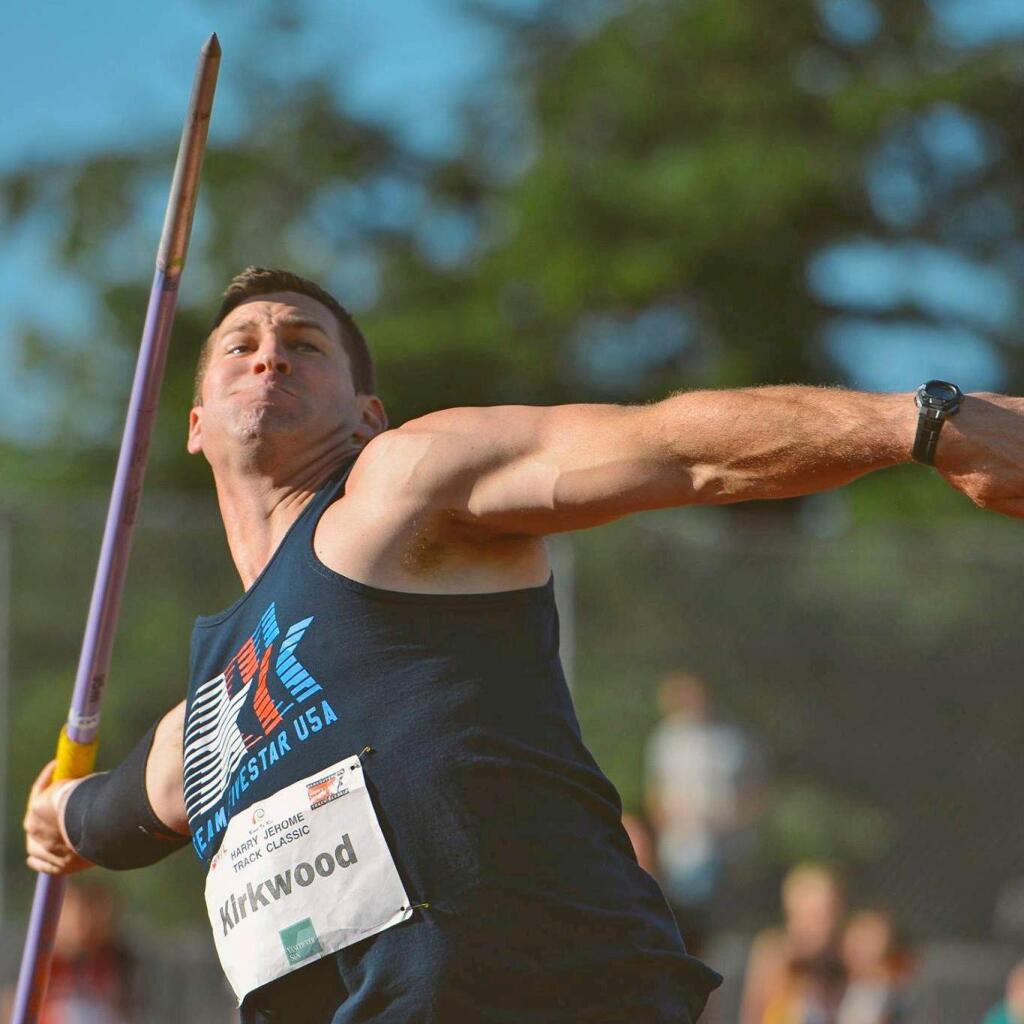 Submitted photoSonoma native Chris Kirkwood will be throwing the javelin at the U.S. Olympic Track and Field Trials this weekend in Eugene, Oregon.