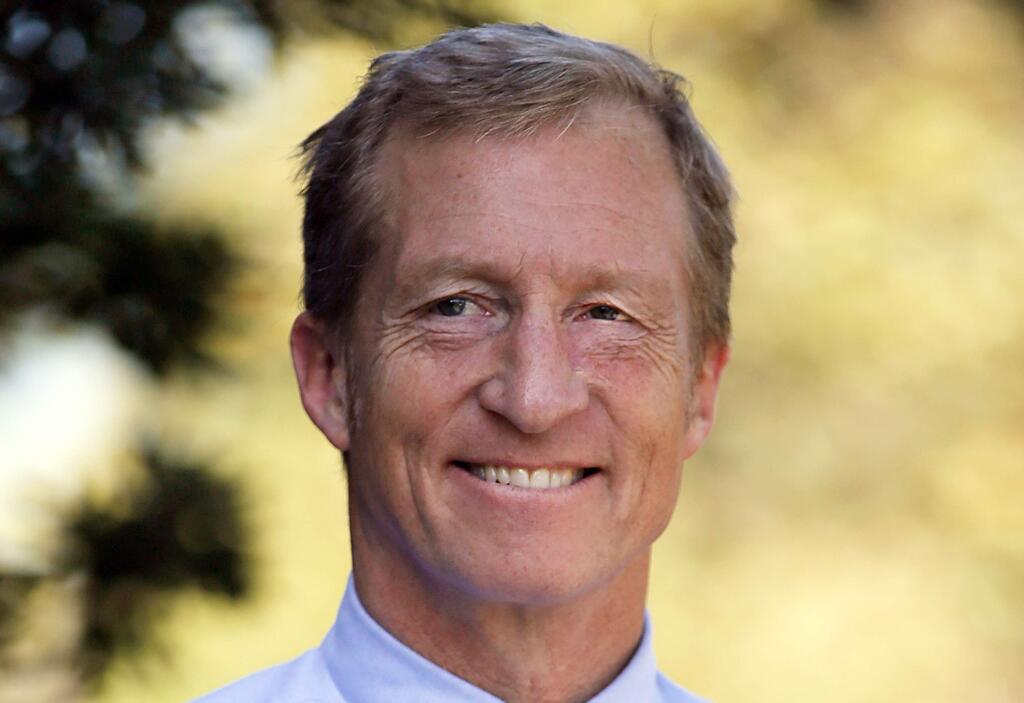 Environmental activist and billionaire Tom Steyer announced he will not be entering the race to succeed California Sen. Barbara Boxer. (AP Photo/Damian Dovarganes, File)