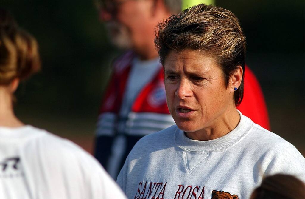 SRJC coach Karen Stanley in 2007. (The Press Democrat)