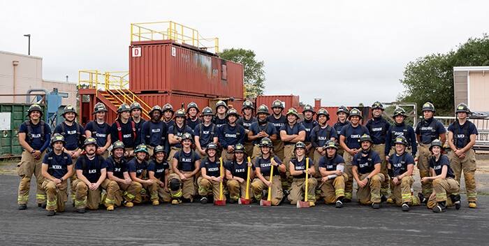 The Santa Rosa Junior College Firefighter Academy’s 100th class. (SRJC PHOTO)