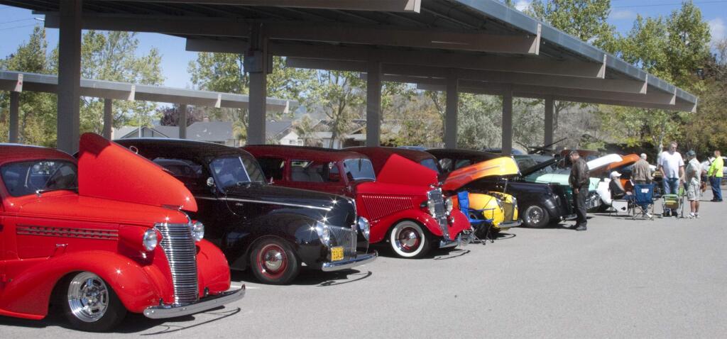 (John O'Hara/Argus-Courier File Photo)The view of Street Rods at the 2nd Annual Salvation Army's Car show. The entries more than doubled from 2013.