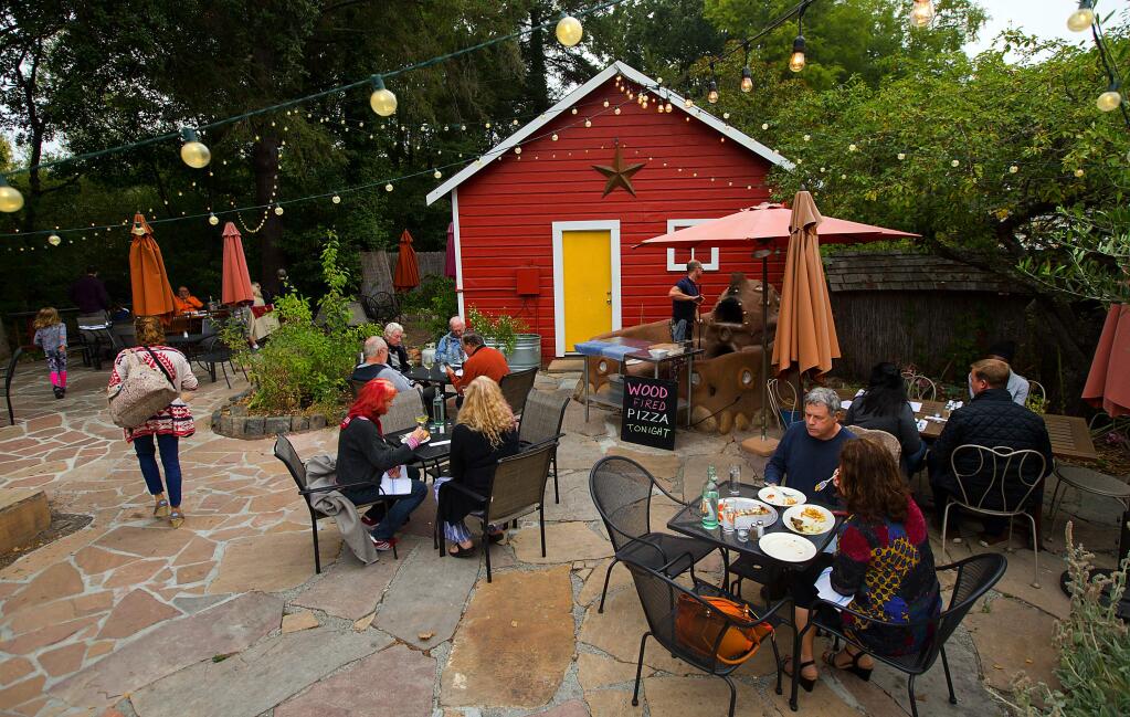 Patio dining at the Fork Roadhouse on Bodega Hwy. west of Sebastopol. (JOHN BURGESS/The Press Democrat)