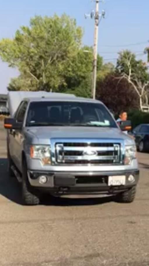 Lakeport police investigating an attempted murder that occurred Sept. 2, 2018 asked the public's help locating two men who may be driving a silver Ford-150 with partial license plate 6579L1. (Lakeport Police Department)