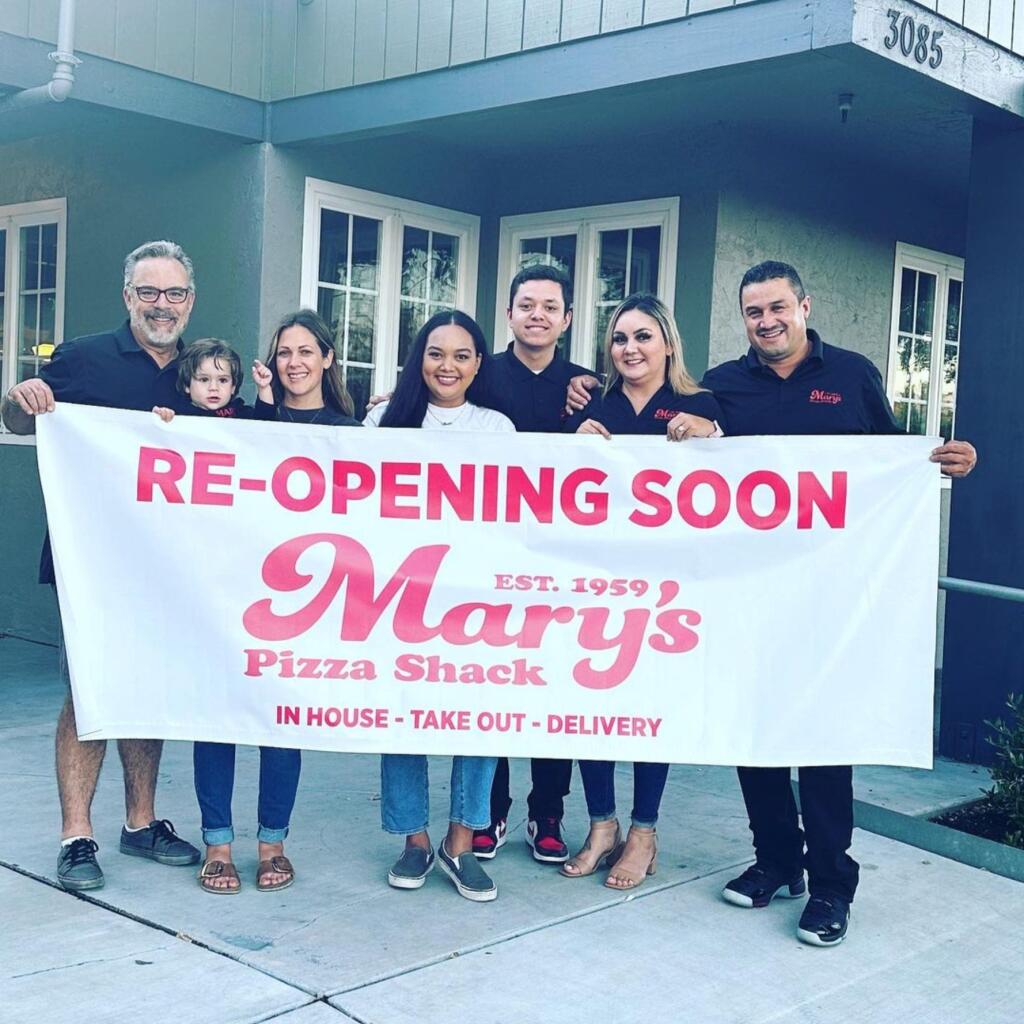 Mary’s Pizza Shack announced the reopening of its Napa location on social media last month (Mary’s Pizza Shack)