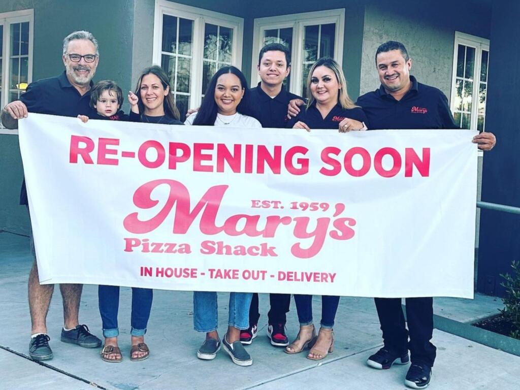 Mary’s Pizza Shack announced the reopening of its Napa location on social media, Thursday, Aug. 31, 2023. (Mary’s Pizza Shack / Facebook)