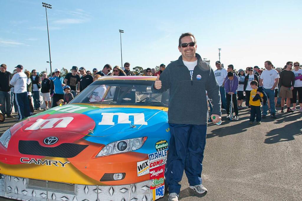 The late John Cardinale in 2012, at the start of the first 'John's March' at the Sonoma Raceway to support gastric cancer research. (Mike Finnegan/Sonoma Raceway)