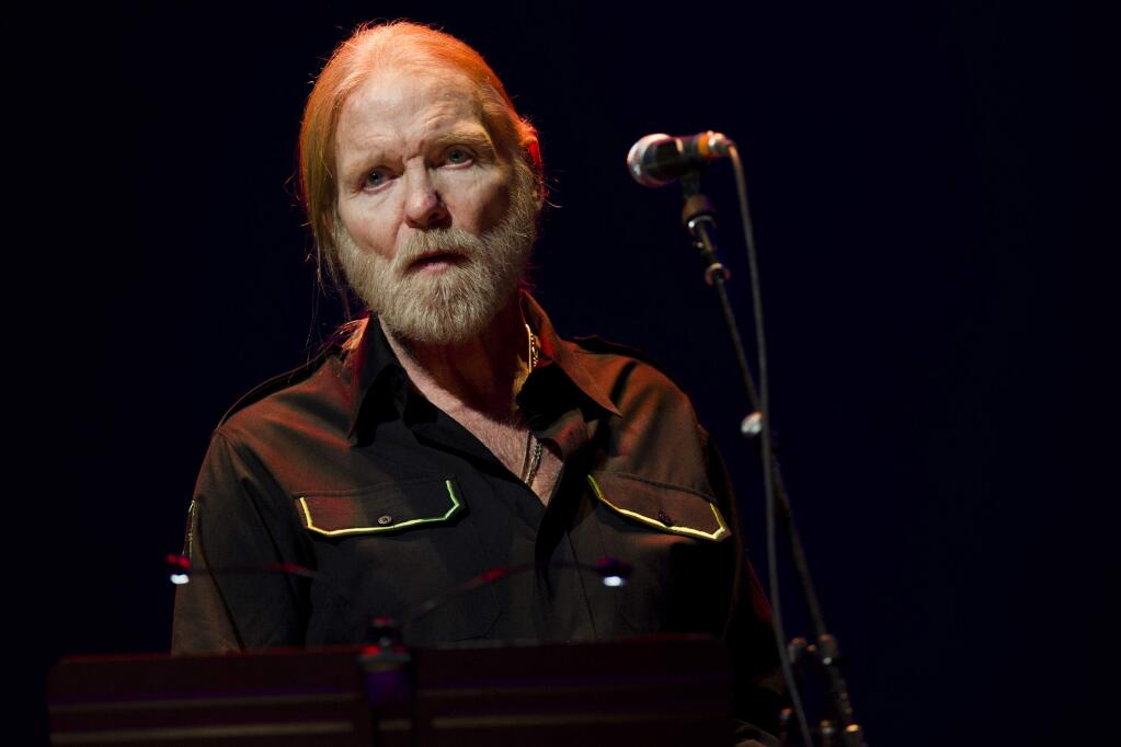 FILE - In this April 13, 2013 file photo, Gregg Allman performs at Eric Clapton's Crossroads Guitar Festival 2013 at Madison Square Garden in New York. On Saturday, May 27, 2017, a publicist said the musician, the singer for The Allman Brothers Band, has died. (Photo by Charles Sykes/Invision/AP, file)