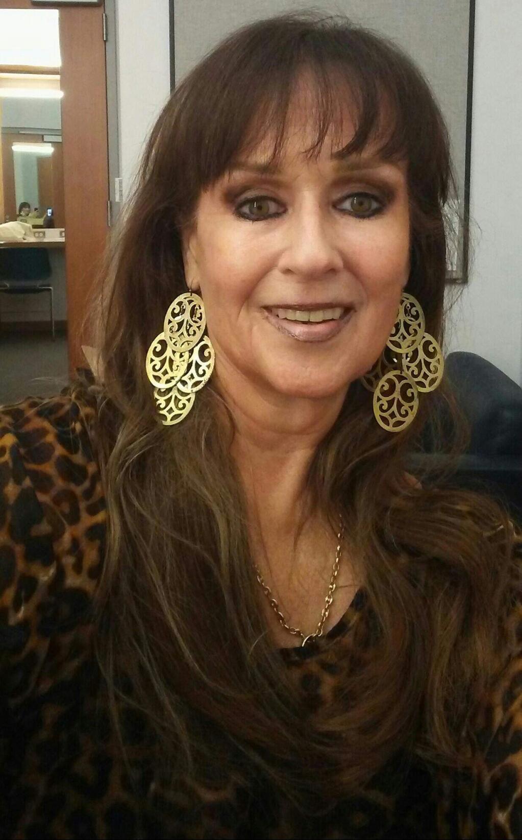 This August 2016 photo provided by Mary Lou Basaraba shows her backstage at the Walt Disney Concert Hall in Los Angeles. Basaraba was in her early 20s and working as a journalist in the winter of 1977-78 when the Montreal Symphony Orchestra asked her to interview conductor Charles Dutoit for an in-house publication, she said. She said she was told Dutoit had specifically requested her for the interview, to be held at his apartment. Within minutes of her arrival, she said, Dutoit forced himself on her. (Mary Lou Basaraba via AP)