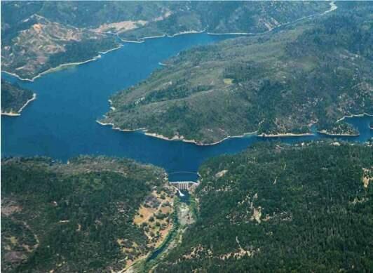 Lake Pillsbury, a reservoir on the Eel River in Lake County that is part of PG&E's Potter Valley Project. (PG&E)