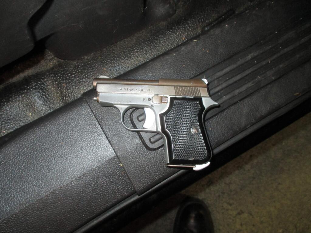 A loaded pistol seized by Santa Rosa police during a pre-dawn traffic stop on Wednesday, June 22, 2016. (COURTESY OF THE SANTA ROSA POLICE DEPARTMENT)