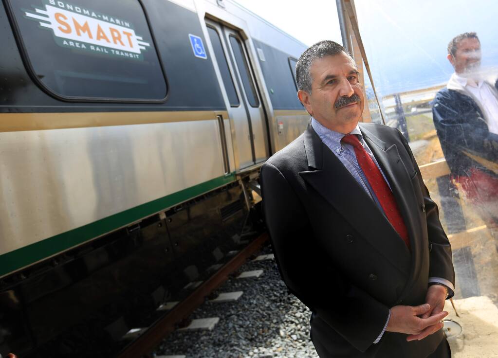 SMART General Manager. Farhad Mansourian, Tuesday April 7, 2015 at the unveiling of the new commuter train cars in Cotati. ( Kent Porter / Press Democrat) 2015