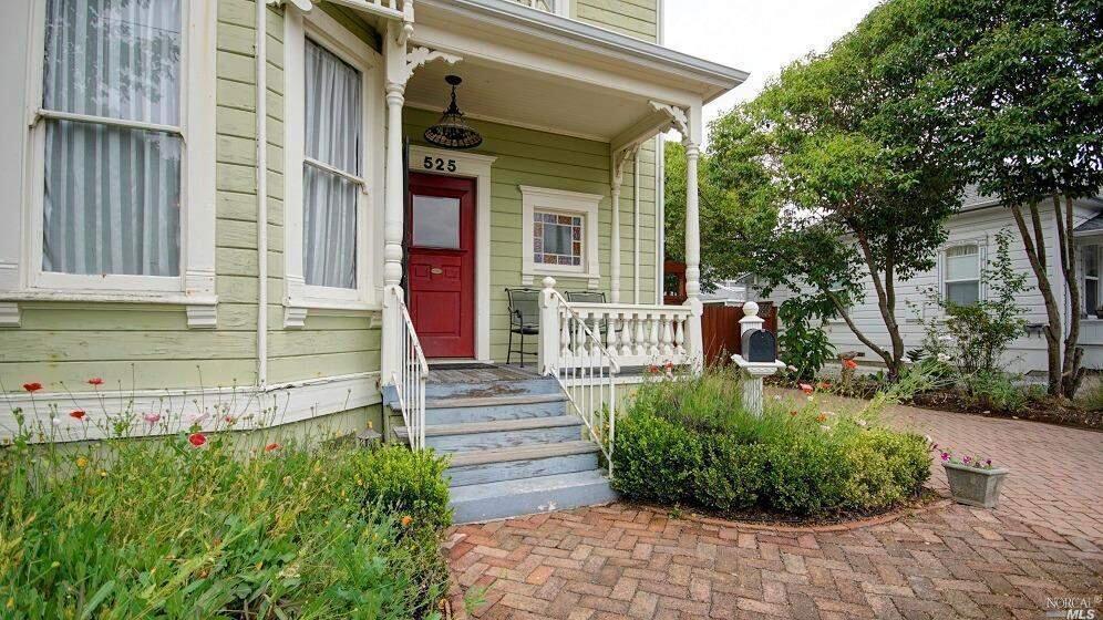 Victorian details on the front porch at 525 Seventh St., Petaluma. Property listed by Peg King/ Coldwell Banker, pegking.com, 707-769-4328. (Courtesy of NORCAL MLS)