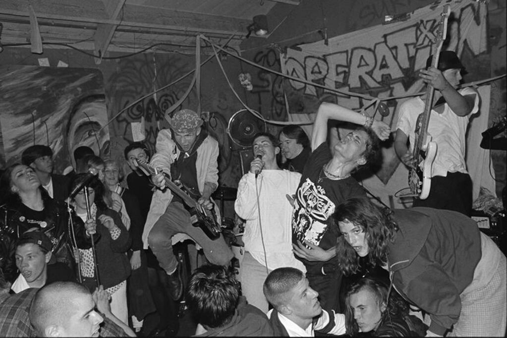 The band Operation Ivy at 924 Gilman Street in Berkeley as seen in the documentary 'Turn It Around: The Story of East Bay Punk.' (ABRAMORAMA)