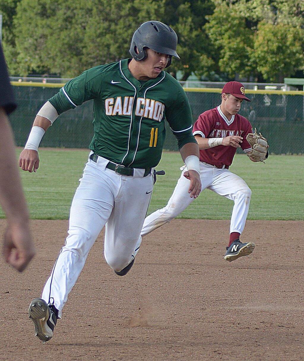 SUMNER FOWLER/FOR THE ARGUS-COURIERA.J. Miller and Casa Grande's Gauchos run in to the North Coast Section playoffs Wednesdaty, opening at home against Concord.