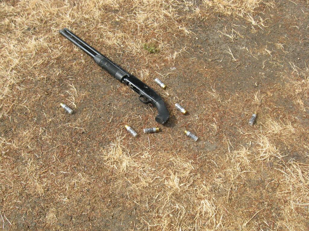 The shotgun found by children on Tuesday at Santa Rosas Lincoln Elementary School. (COURTESY OF SANTA ROSA POLICE DEPARTMENT)