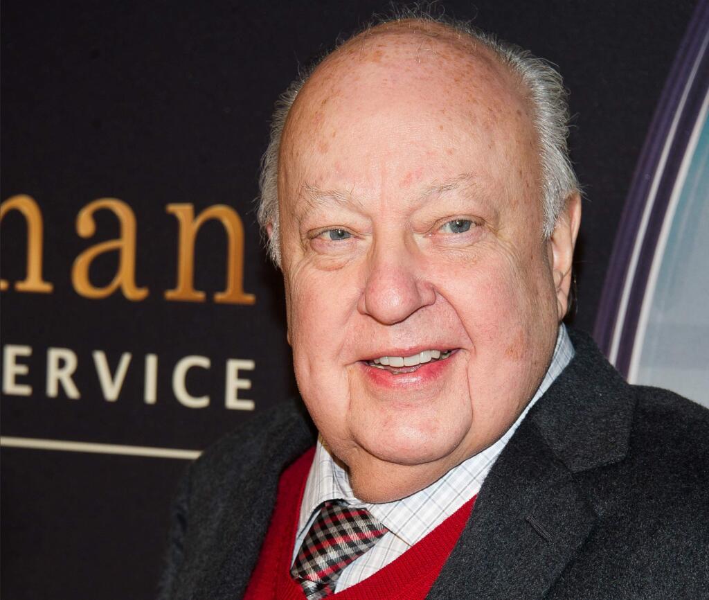 FILE - In this Feb. 9, 2015, file photo, Roger Ailes attends a special screening of 'Kingsman: The Secret Service' in New York. Former Fox News Channel anchor Gretchen Carlson has settled her sexual harassment lawsuit against Ailes, the case that led to the downfall of Fox's chief executive, according to a statement released Tuesday, Sept. 6, 2016, by Fox parent company 21st Century. (Photo by Charles Sykes/Invision/AP, File)
