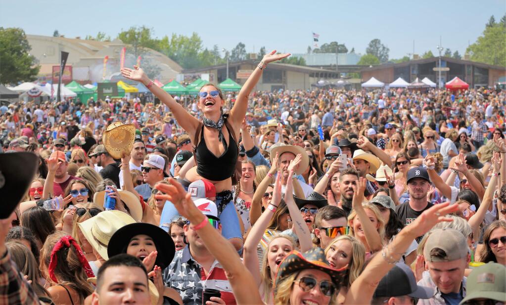 The Country Summer Music Festival at the Sonoma Country fairgrounds in Santa Rosa, Saturday June 15, 2019. (WILL BUCQUOY/For the PD).