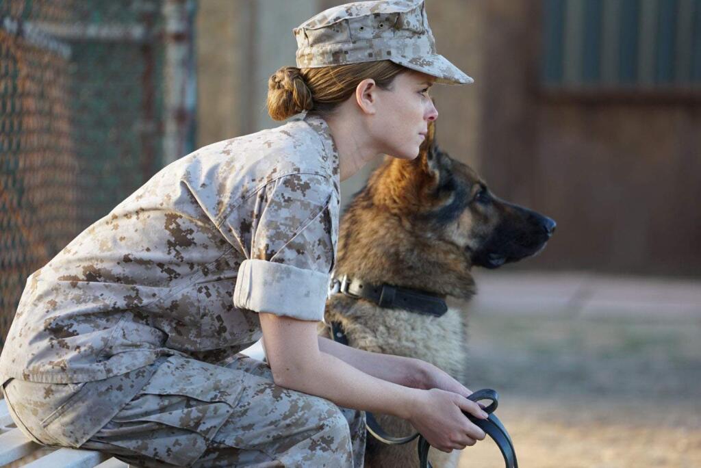 Kate Mara stars in the film 'Meagan Leavy,' about a U.S. Marine who bonds with her military combat dog to save lives during their deployment in Iraq. the movie will screen at 1 p.m. on Nov. 12 at the Sebastiani, part of Freedom Week Sonoma Valley. (LD Entertainment)
