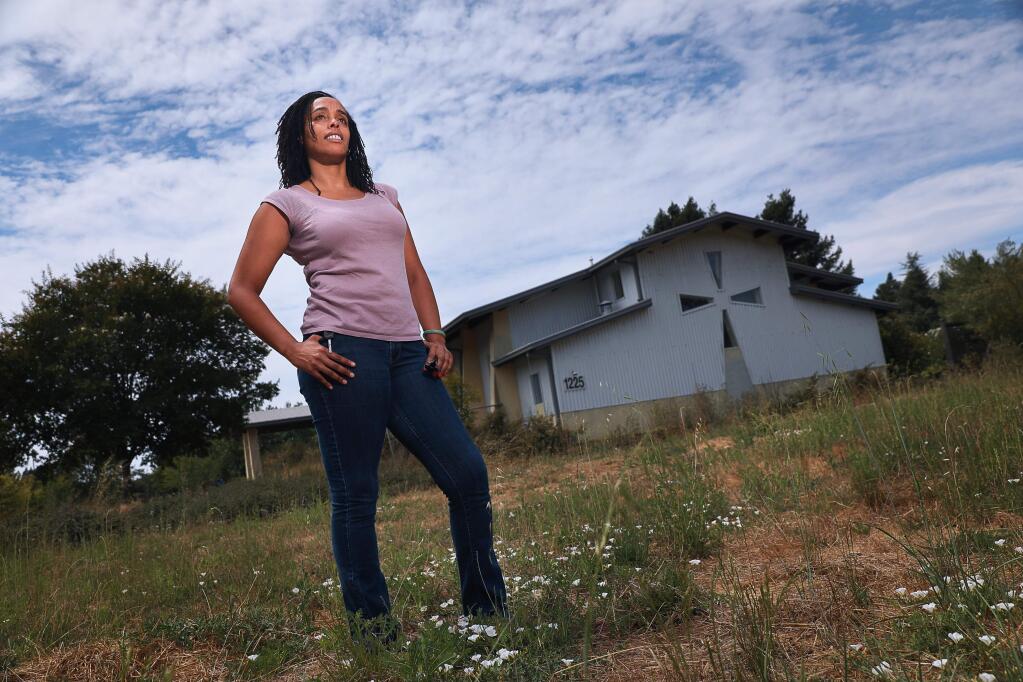 Renee Whitlock-Hemsouvanh, co-owner of the Mark West Community Preschool, will be leasing the site of a former church along Fulton Road, now owned by the City of Santa Rosa, for her preschool that was destroyed in the Tubbs Fire.(Christopher Chung/ The Press Democrat)