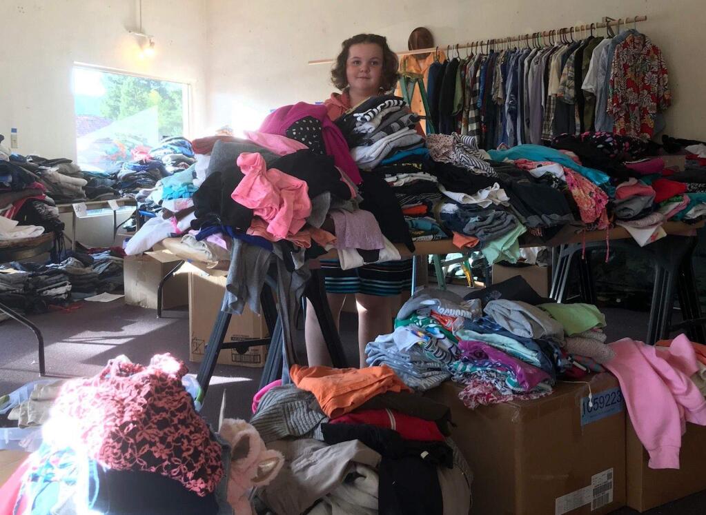 St. Francis fifth grader Gretchen Botton has been helping her grandmother sort hundred upon hundreds of items for the sale.