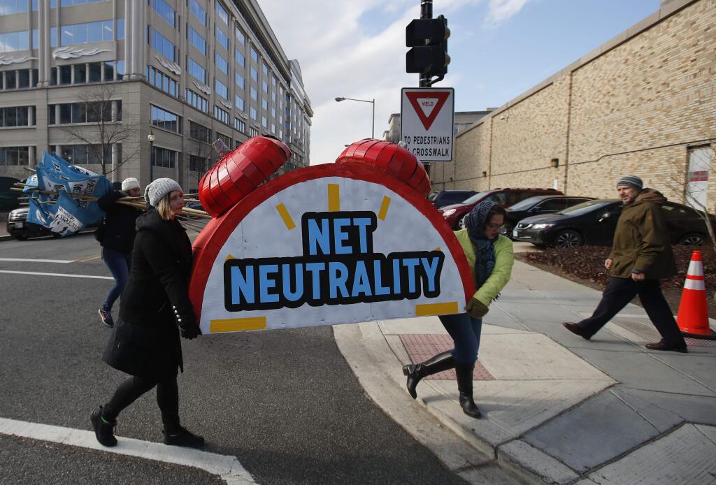 A bill on Gov. Jerry Brown's desk would establish net neutrality rules in California over the objections of Ajit Pai, the Federal Communications Commission chairman who engineered a repeal of federal internet regulations last year. (CAROLYN KASTER / Associated Press)