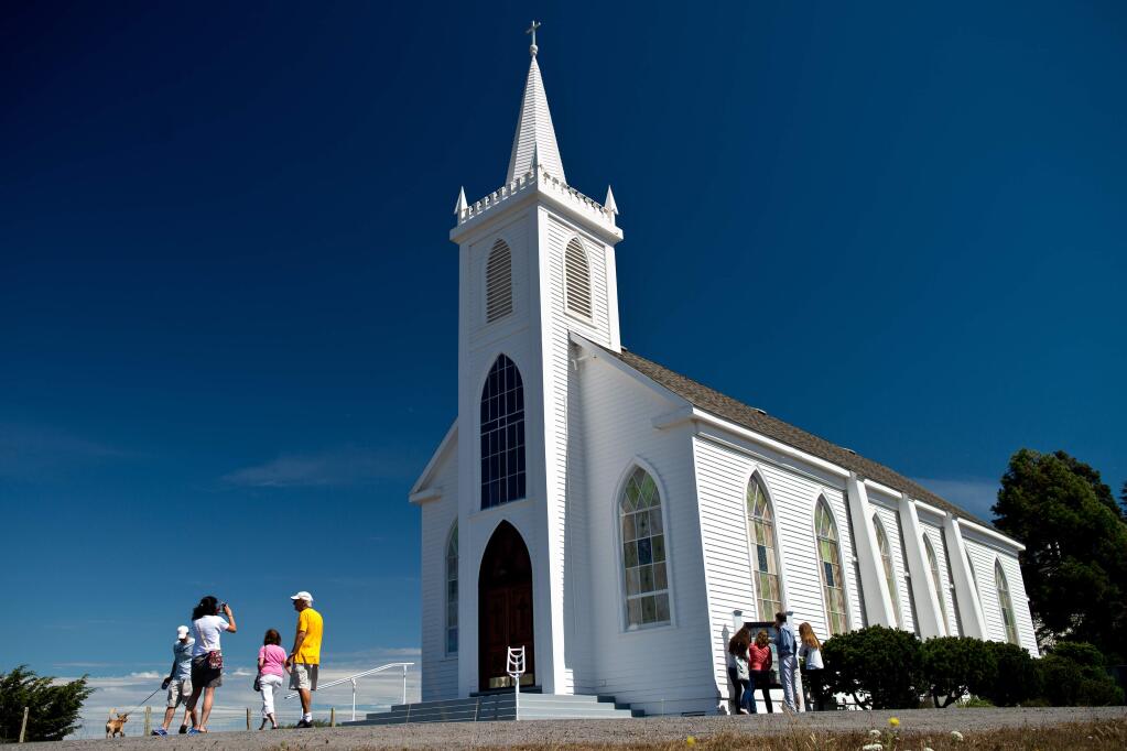Visit the filming location of Alfred Hitchcock's 1963 film, “The Birds,” in Bodega Bay, Sonoma County resident Aida Ortiz said. The schoolhouse scene in the iconic horror film is set in the Saint Teresa of Avila Church, which was originally built in 1860. (ALVIN JORNADA/ PD)