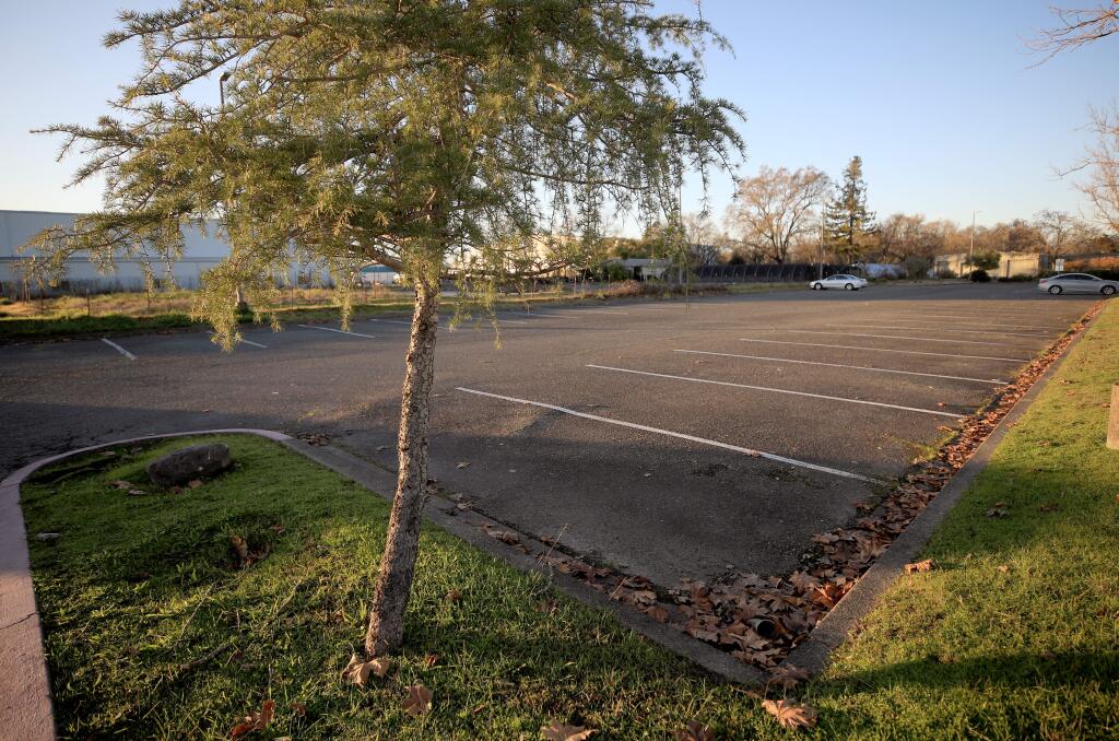 One of two proposed locations by the county to move homeless camps is a parking lot near the airport, across from the North County Detention Facility, Monday, Jan. 6, 2019 in Santa Rosa. (Kent Porter / The Press Democrat) 2020
