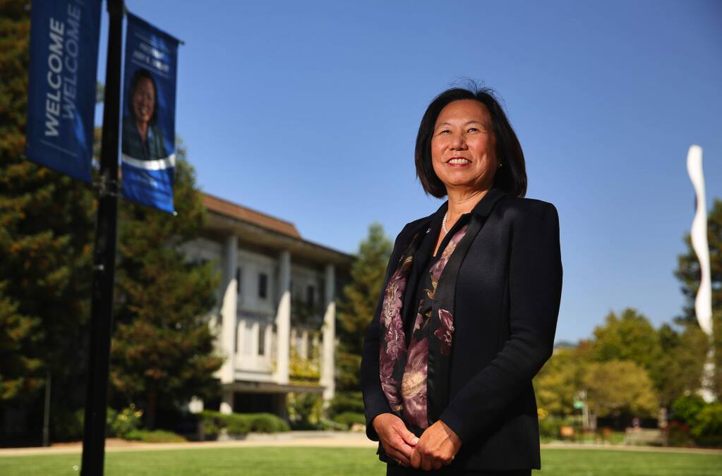 Judy Sakaki is the new president of Sonoma State University. (CHRISTOPHER CHUNG / The Press Democrat)