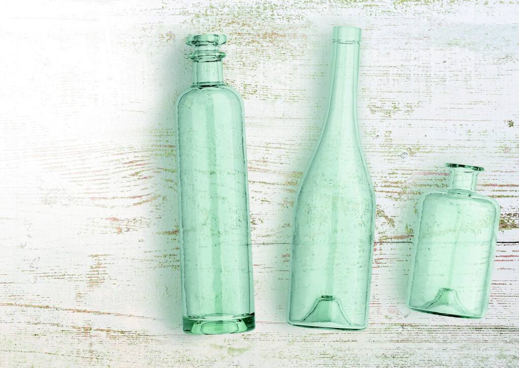 Spanish bottle manufacturer Estal is rolling out in 2020 its Wild Glass line, which contains a higher percentage of recycled material and with that more 'blemishes' than with conventional wine bottles. (courtesy of Global Package)