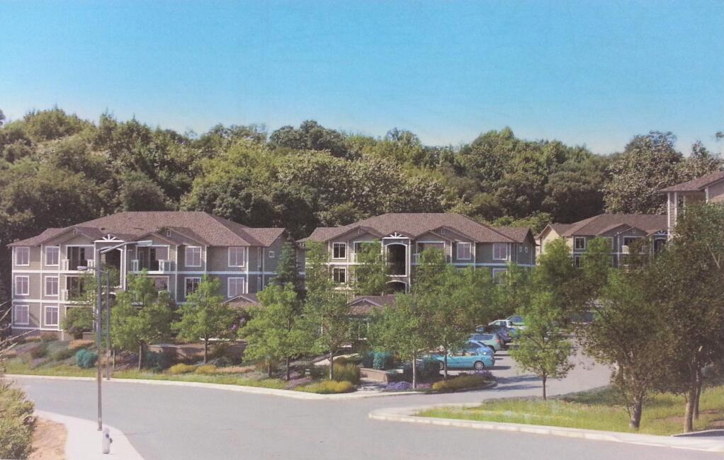 The 96-unit Canyon Oaks apartment complex is planned for the Fountaingrove area of Santa Rosa.