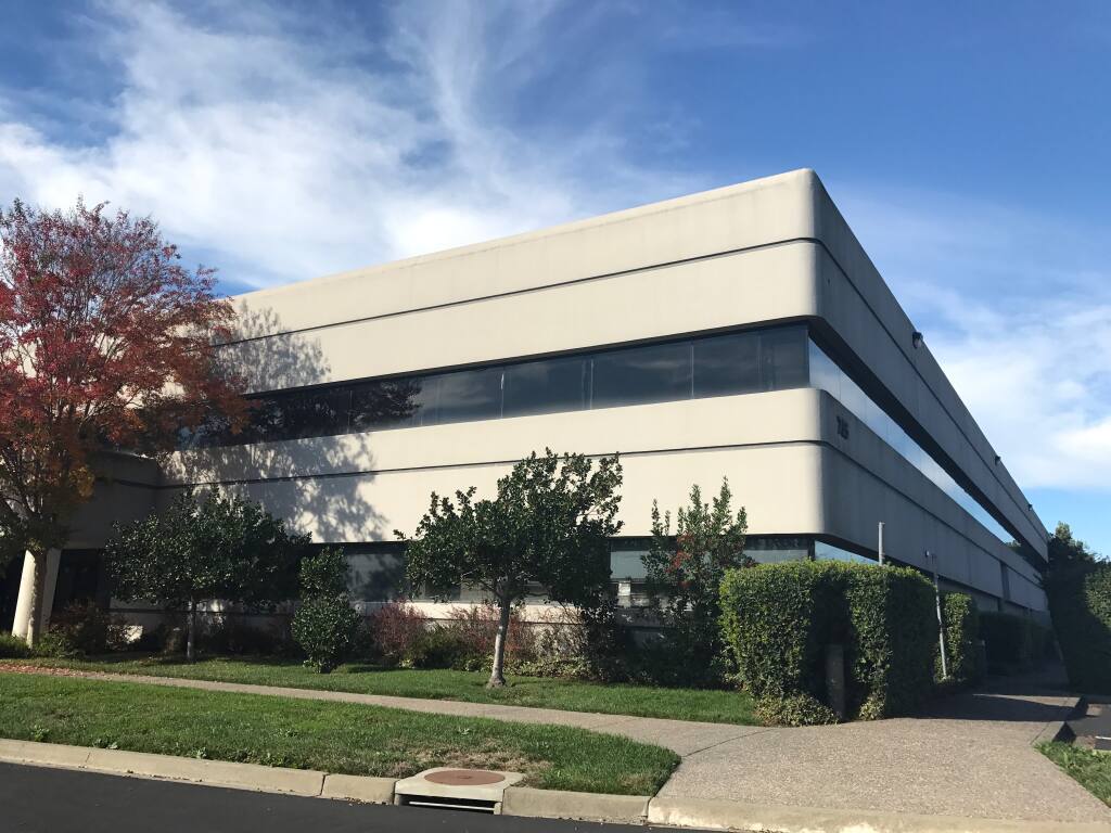 One of the largest industrial leases in Petaluma in 2022 was by Gibson Brands for 62,000 square feet of the two-story building at 755 Southpoint Blvd. in Petaluma, seen here Nov. 29, 2017. (courtesy of Cushman & Wakefield)