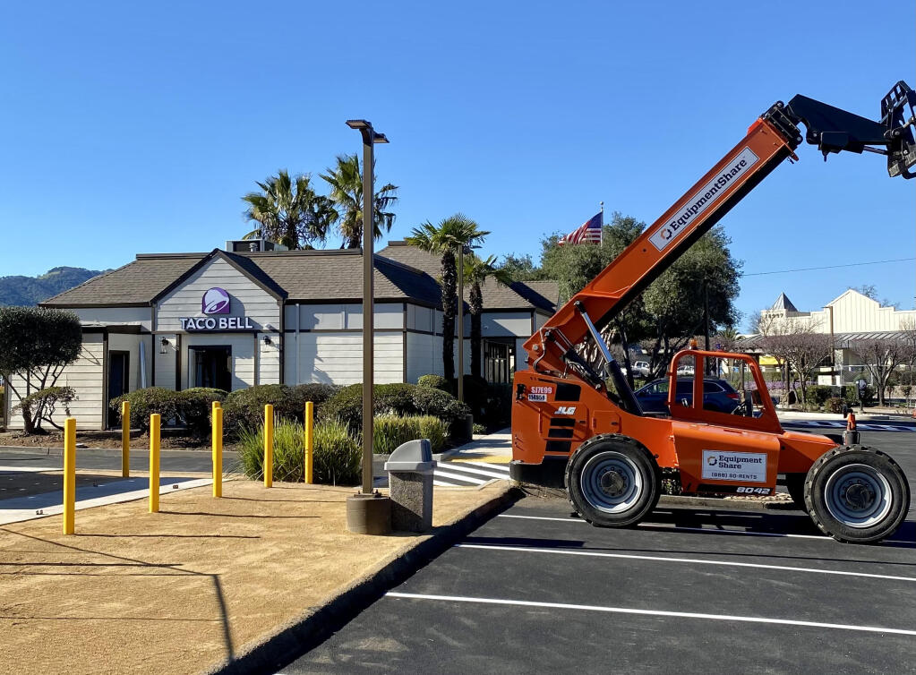 Final work underway in the renovation of the Sonoma Taco Bell.