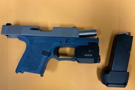Officers with the Santa Rosa Police Department found this "ghost gun" during a traffic stop on Mendocino Avenue just before midnight on Friday,  March 17, 2023. (Santa Rosa Police Department)