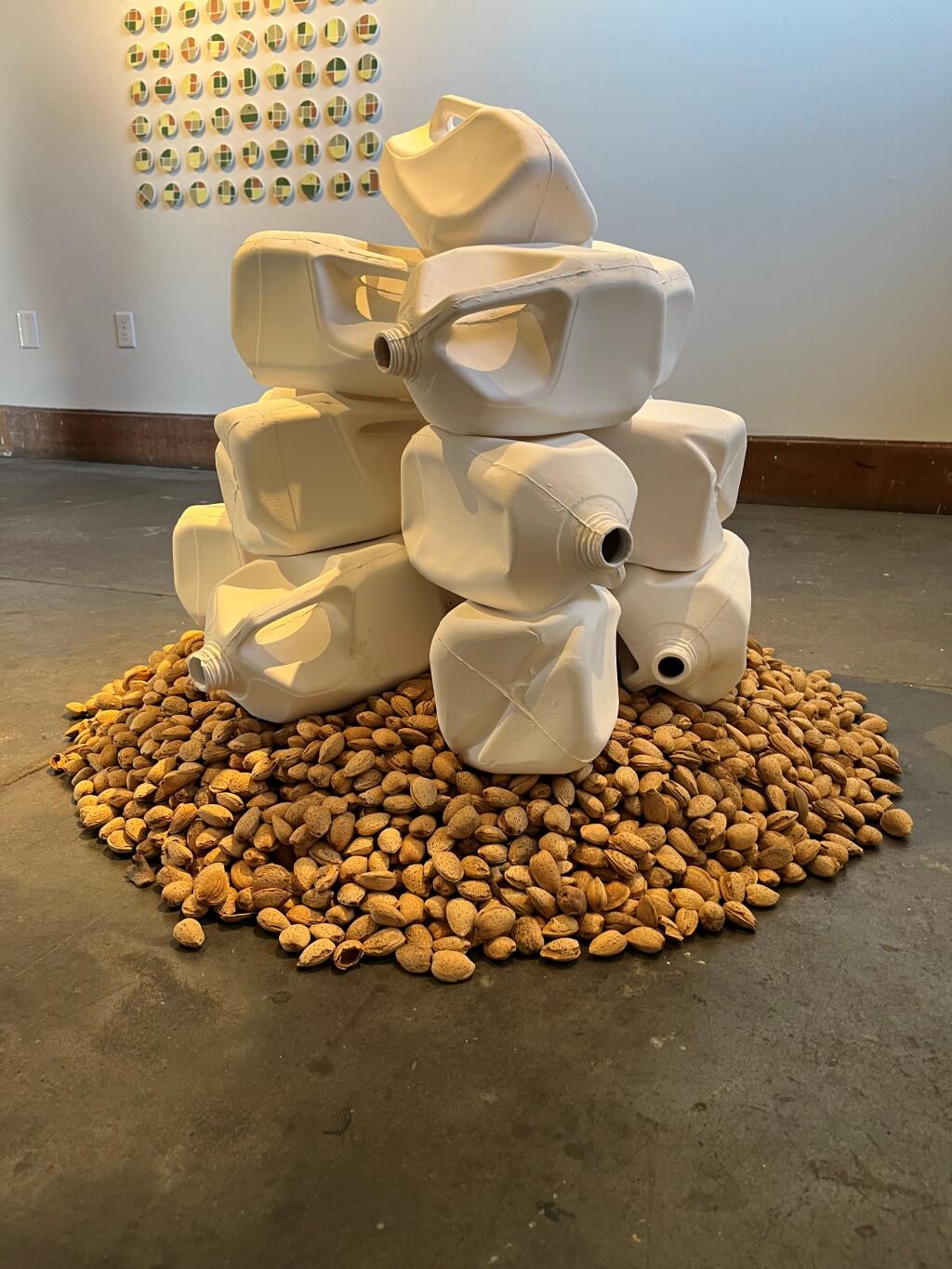 “Nuts About Milk,” by Emma Logan. Porcelain and almonds in the shell. (ANDERSON TEMPLETON/FOR THE ARGUS-COURIER)