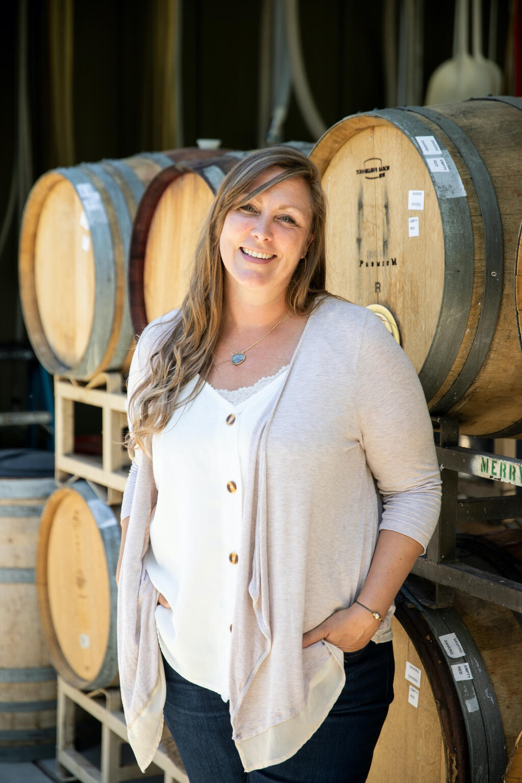 Sarah Kelley, direct to consumer sales and marketing administrator, Flambeaux Wines. (Paige Green photo)