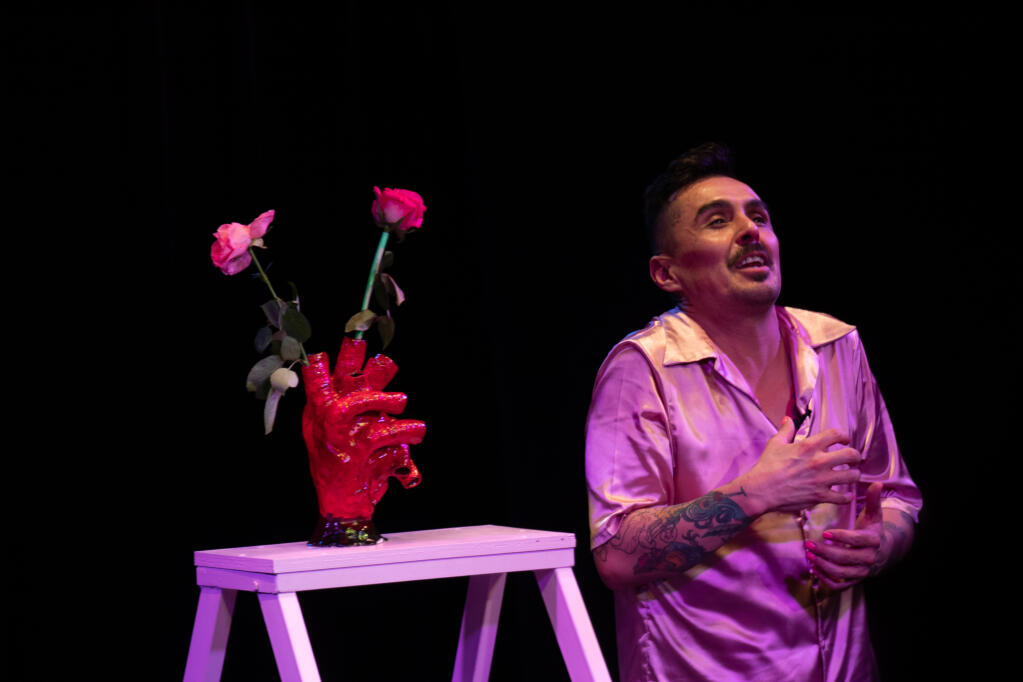 Hector Zavala stars in the solo show “Buscando al Ultimo Hombre Gay” (“Seeking the Last Gay Man,”) performed in Spanish with English subtitles, Nov. 30 at The California in Santa Rosa. (Ckalzeto)
