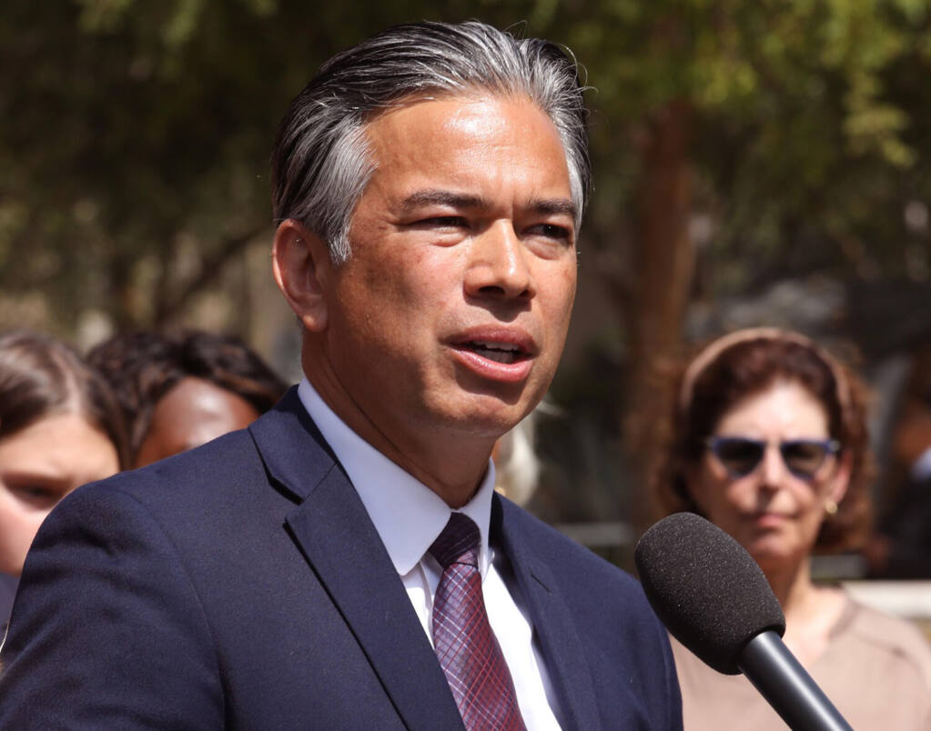 California Attorney General Rob Bonta, shown in July, announced an investigation Wednesday, Oct. 12, 2022, into Los Angelesâ€™ 2021 redistricting process. (Genaro Molina/Los Angeles Times/TNS)