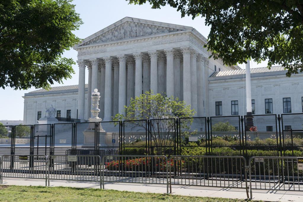 The Supreme Court is seen, Thursday, June 30, 2022, in Washington. (AP Photo/Jacquelyn Martin)