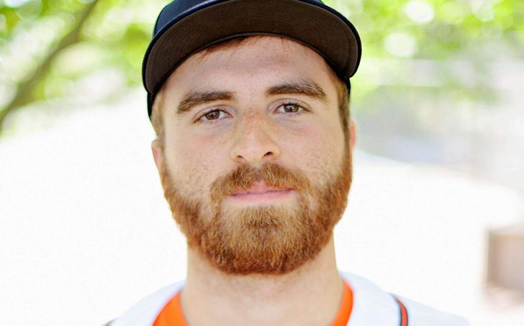 Sean Conroy will make a historic debut as a starting pitcher Thursday night for the independent Sonoma Stompers. He is the first known openly gay baseball player to play as a professional. (Sonoma Stompers photograph)
